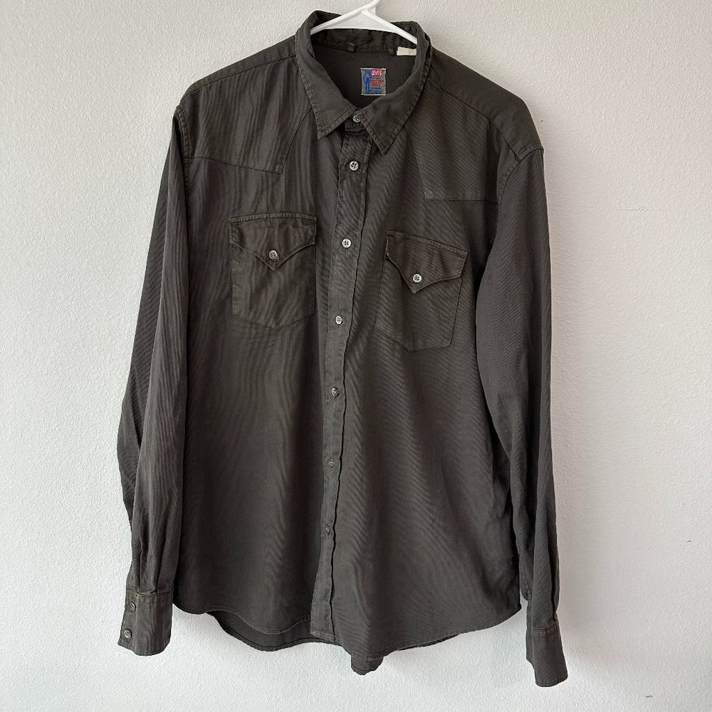 Levi's Western Wear Charcoal Button-down Shirt Large